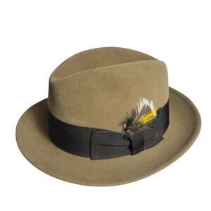 Stetson Imperial Ultimate Fedora Hat Brown Felt USA Made Miller Hats Size 6 7/8